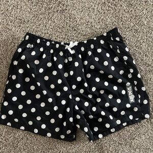 Nike Black Swim Shorts with White Polka Dots